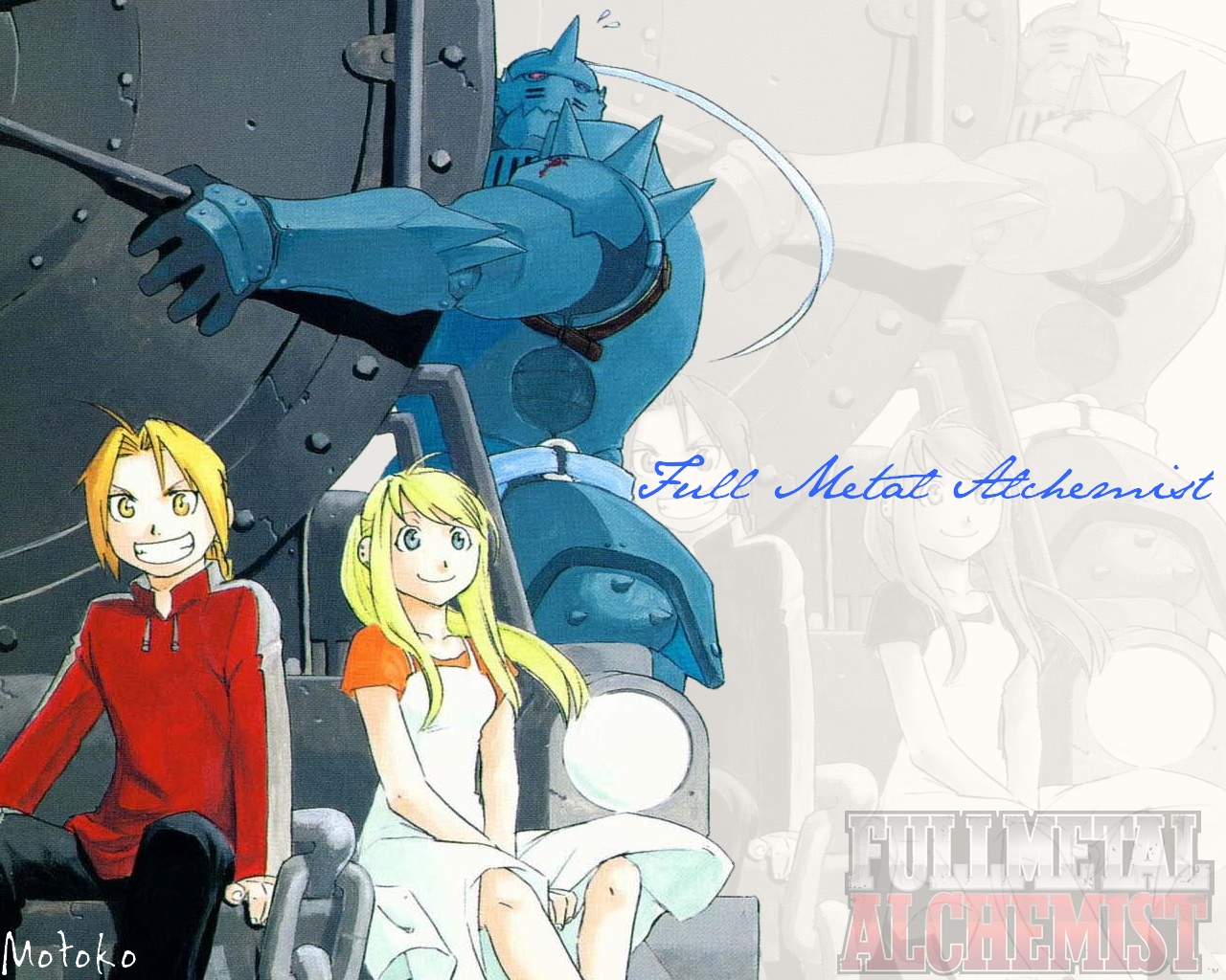 Wallpapers Manga Full Metal Alchemist FMA : Al, Ed et Winry