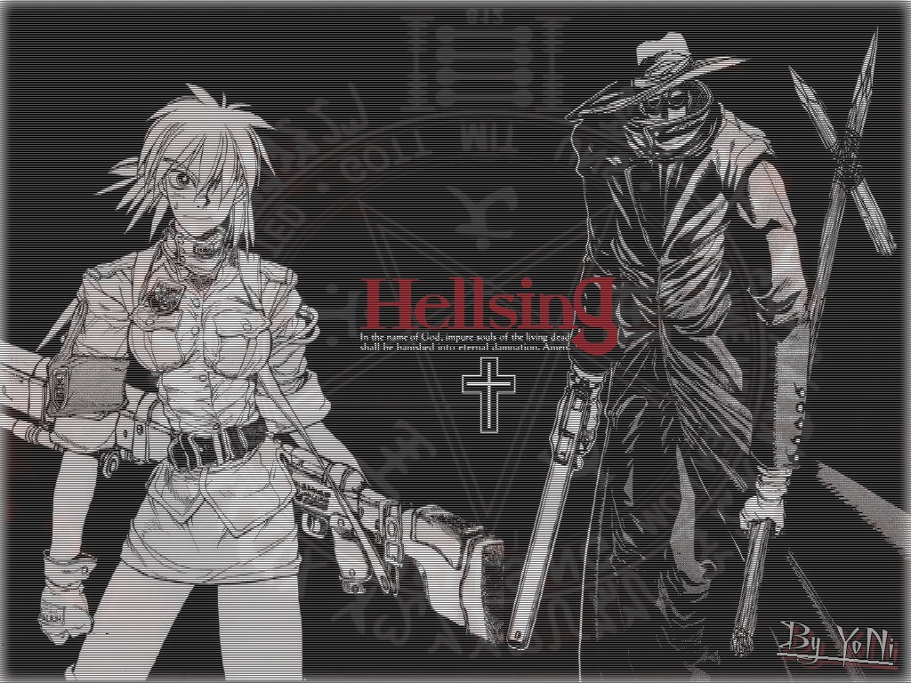 Fonds d'cran Manga Hellsing Alucard & Victoria