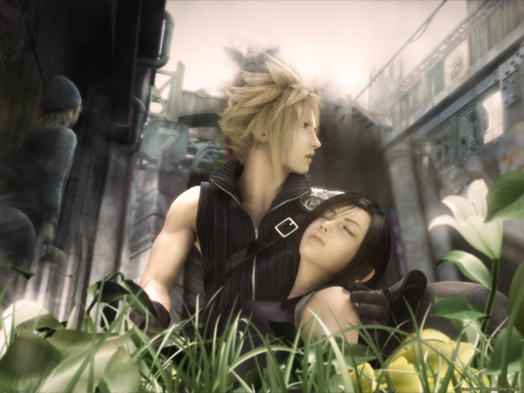 Fonds d'cran Jeux Vido Final Fantasy Advent Children FF VII AC : Tifa et Cloud