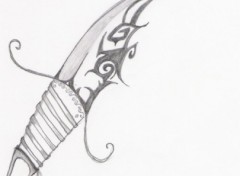 Wallpapers Art - Pencil Tribal Poignard