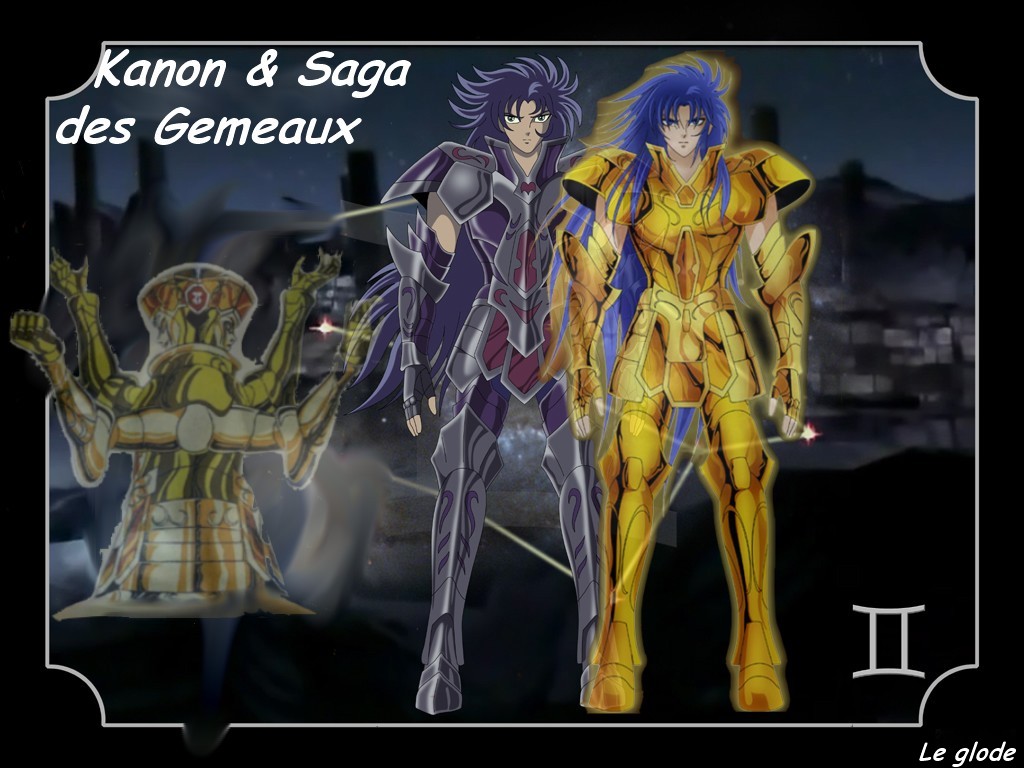 Fonds d'cran Manga Saint Seiya - Les Chevaliers du Zodiaque Kanon et Saga