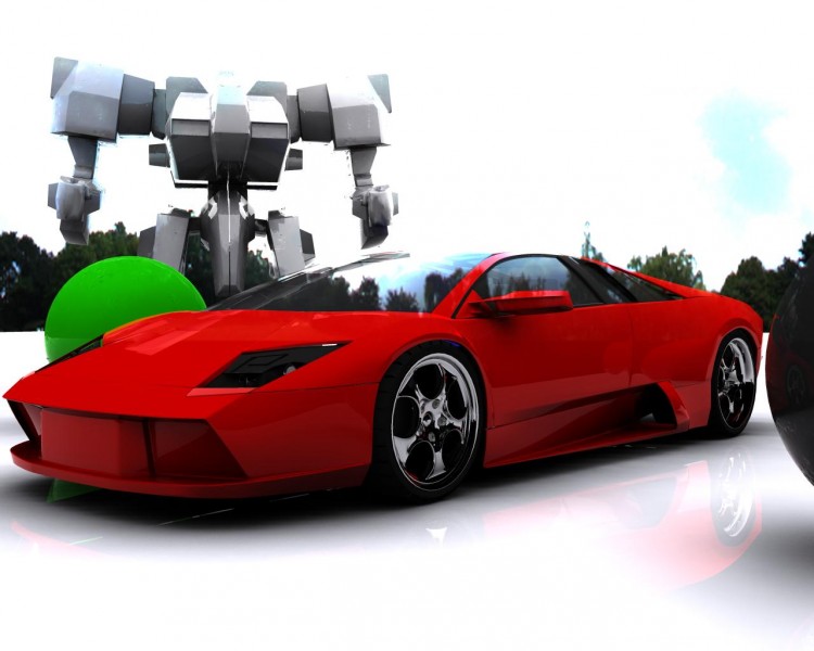 Fonds d'cran Art - Numrique 3D lamborgini