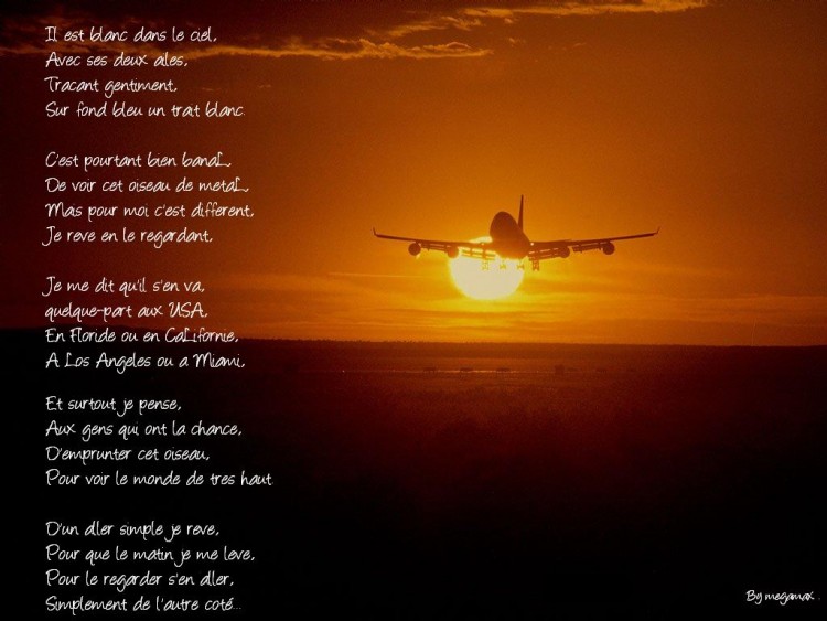 Wallpapers Digital Art Poetry - Texts Sunset plane