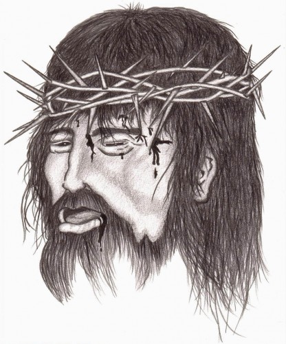 Wallpapers Art - Pencil Religious scenes Jesus