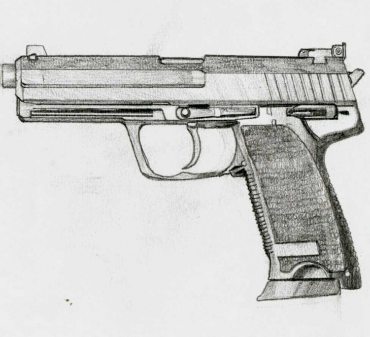 Wallpapers Art - Pencil Weapons HK usp tactical