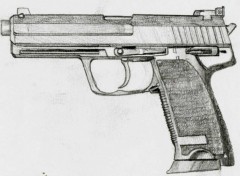 Wallpapers Art - Pencil HK usp tactical