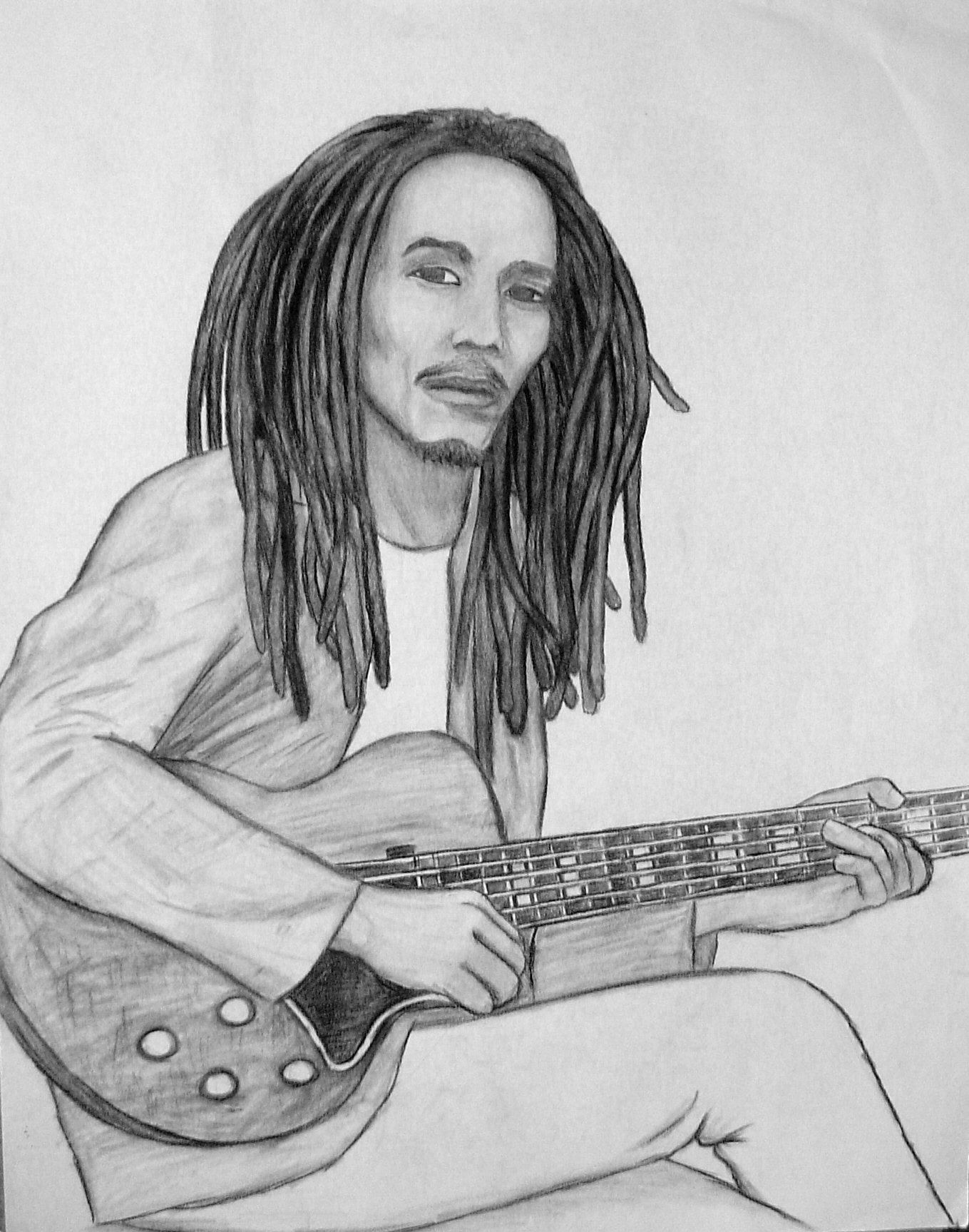 Fonds d'cran Art - Crayon Musique Bob Marley