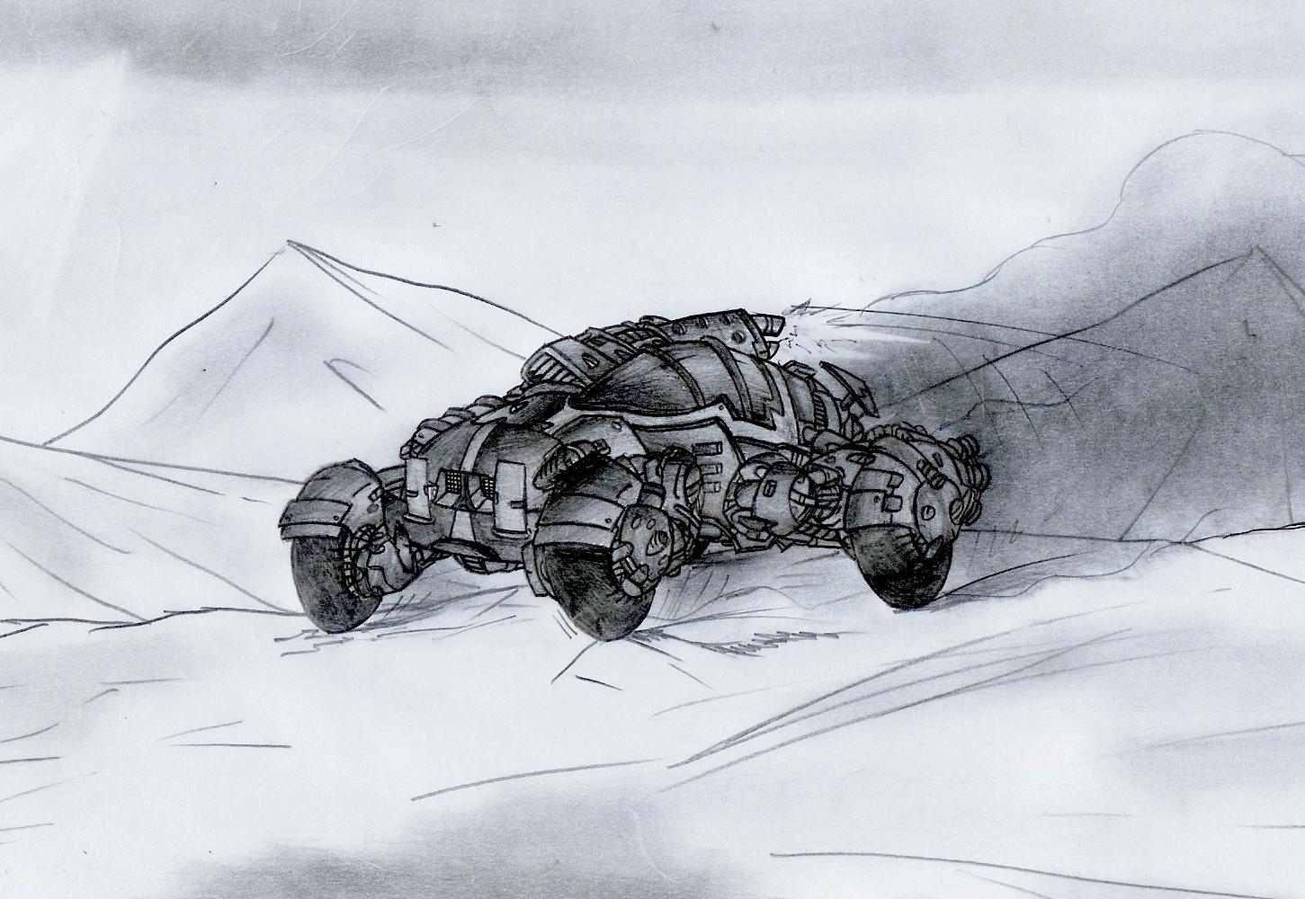 Wallpapers Art - Pencil Science-Fiction - Robots  4X4 R.D