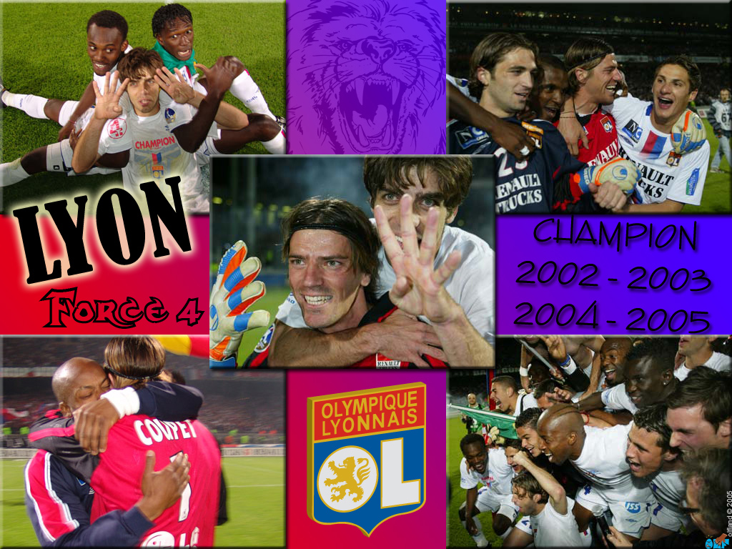 Wallpapers Sports - Leisures Football Lyon Champion 2005