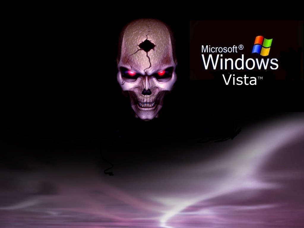 Wallpapers Computers Windows Vista Skull Vista