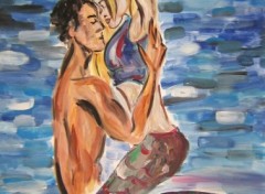 Fonds d'cran Art - Peinture Couple sirnes