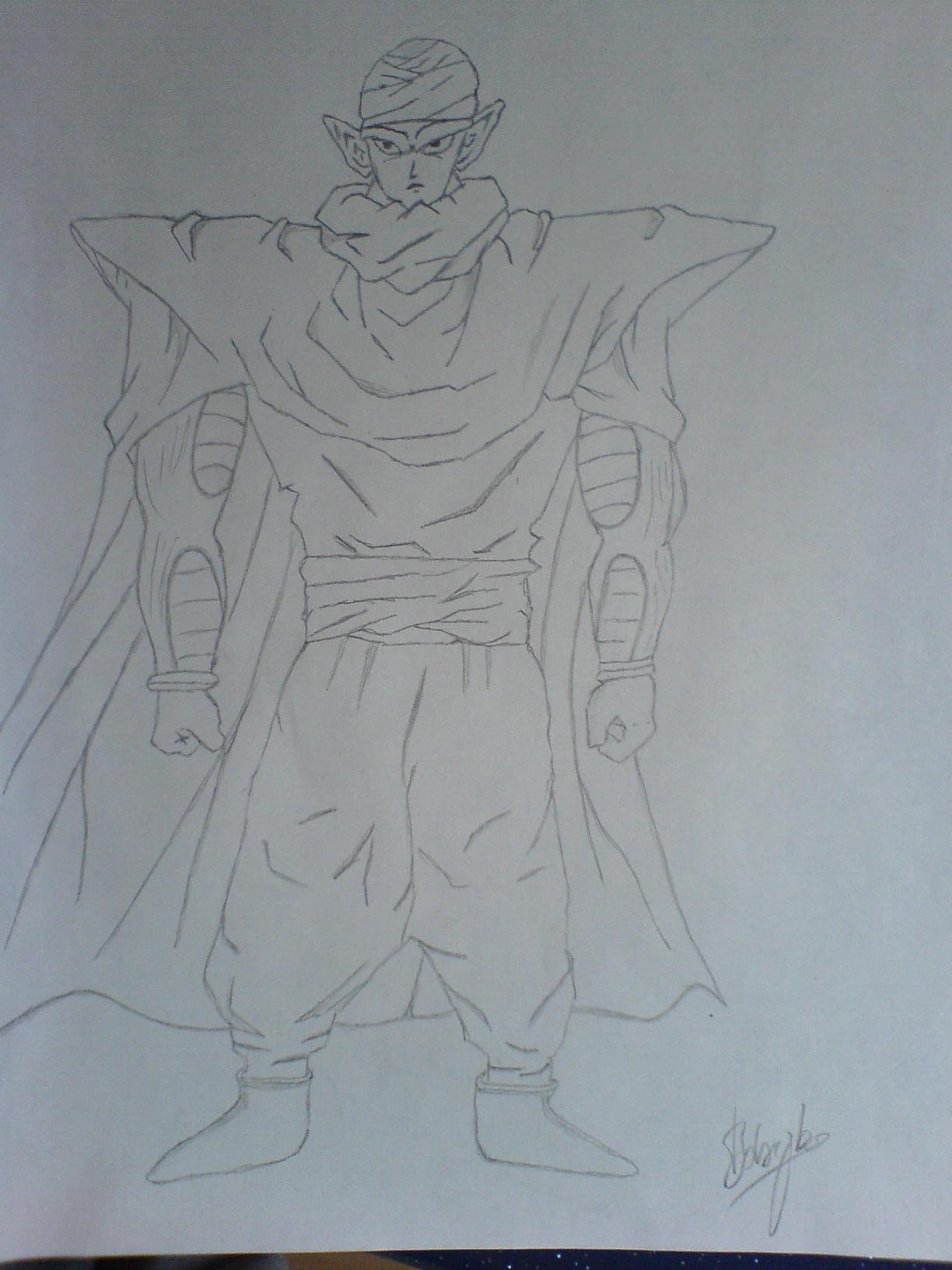 Fonds d'cran Art - Crayon Manga - Dragon Ball Z Satan Petit Coeur