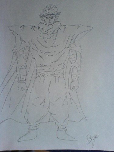 Fonds d'cran Art - Crayon Manga - Dragon Ball Z Satan Petit Coeur