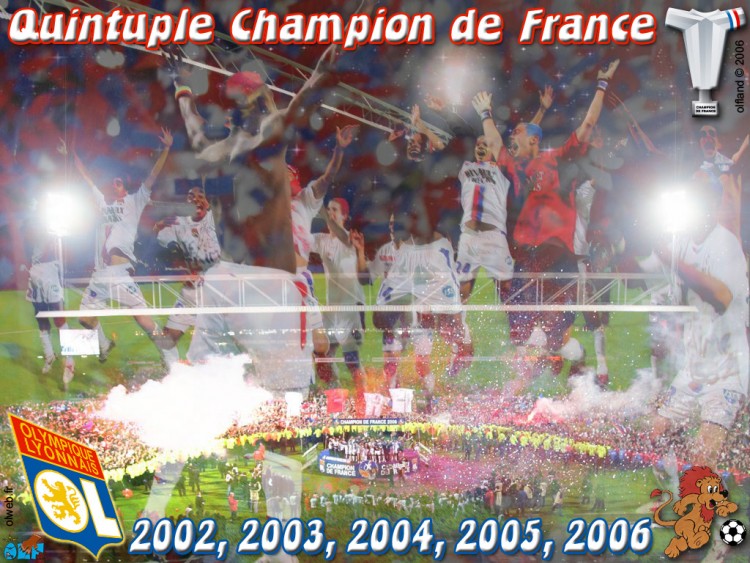 Fonds d'cran Sports - Loisirs Football Lyon Champion 2006