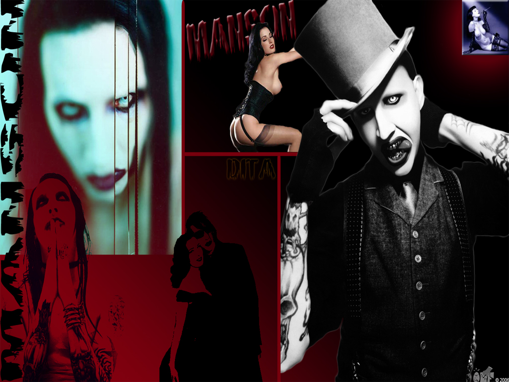 Fonds d'cran Musique Marilyn Manson Manson et Dita