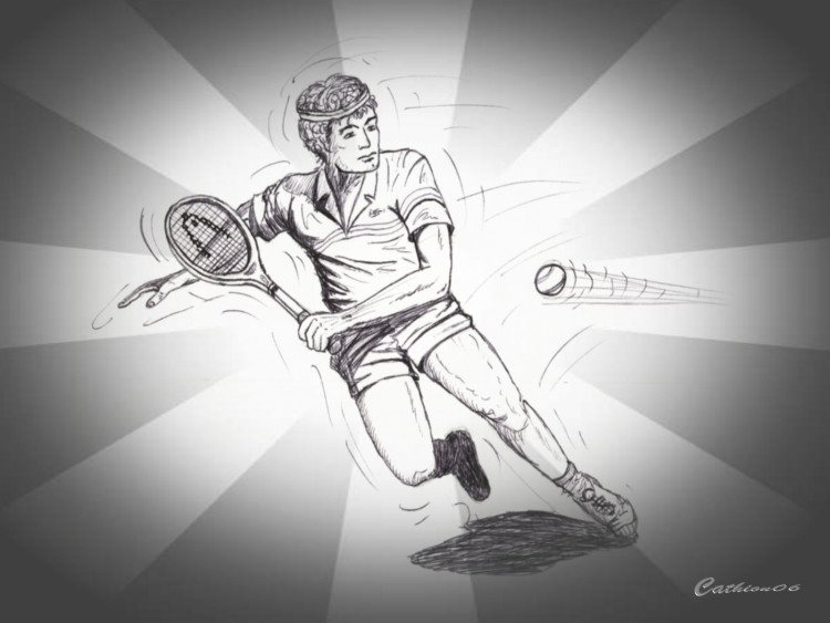 Wallpapers Art - Pencil Sports Tennisman.