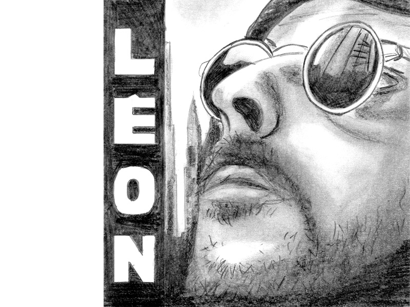 Fonds d'cran Art - Crayon Cinma - Sries TV leon