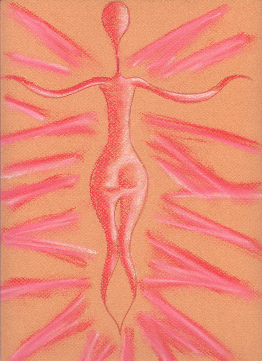 Fonds d'cran Art - Crayon Abstrait alien rouge