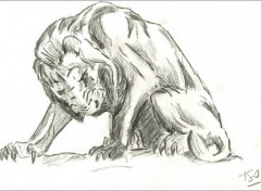 Wallpapers Art - Pencil Lion en bronze