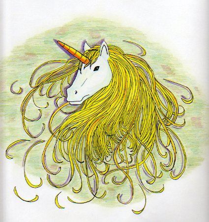 Fonds d'cran Art - Crayon Fantasy - Fantastique licorne