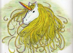 Fonds d'cran Art - Crayon licorne