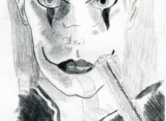 Fonds d'cran Art - Crayon Portrait du Crow