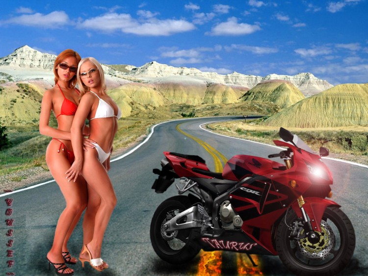 Fonds d'cran Motos Filles et motos harimzz