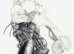 Wallpapers Art - Pencil Techmarine Iron Hands (en cours)