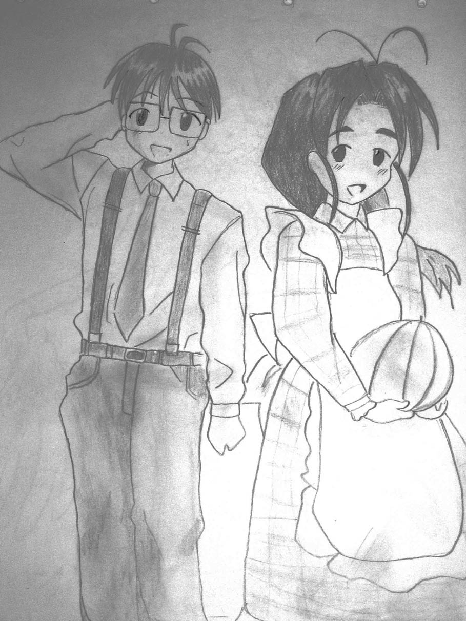 Wallpapers Art - Pencil Manga - Love Hina Love hina