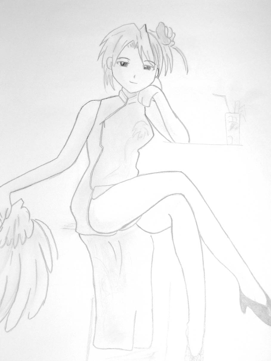 Fonds d'cran Art - Crayon Manga - Love Hina Love hina Kitsune