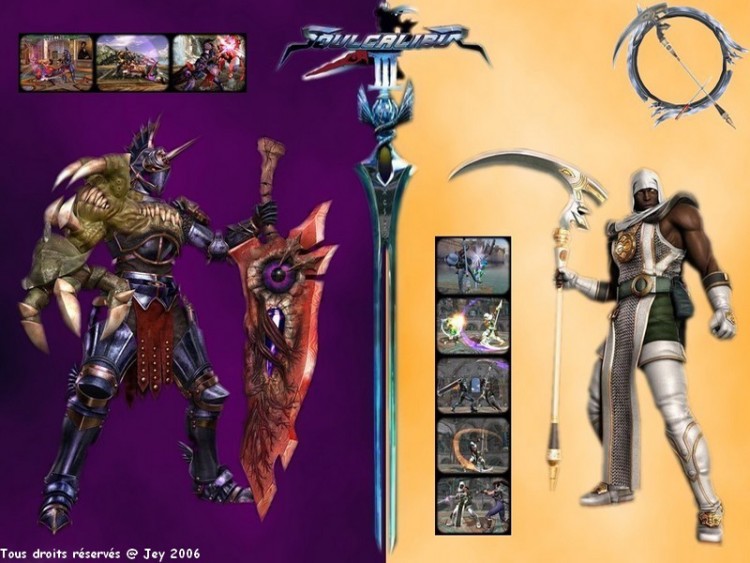 Fonds d'cran Jeux Vido SoulCalibur III Nightmare VS Zasalamel