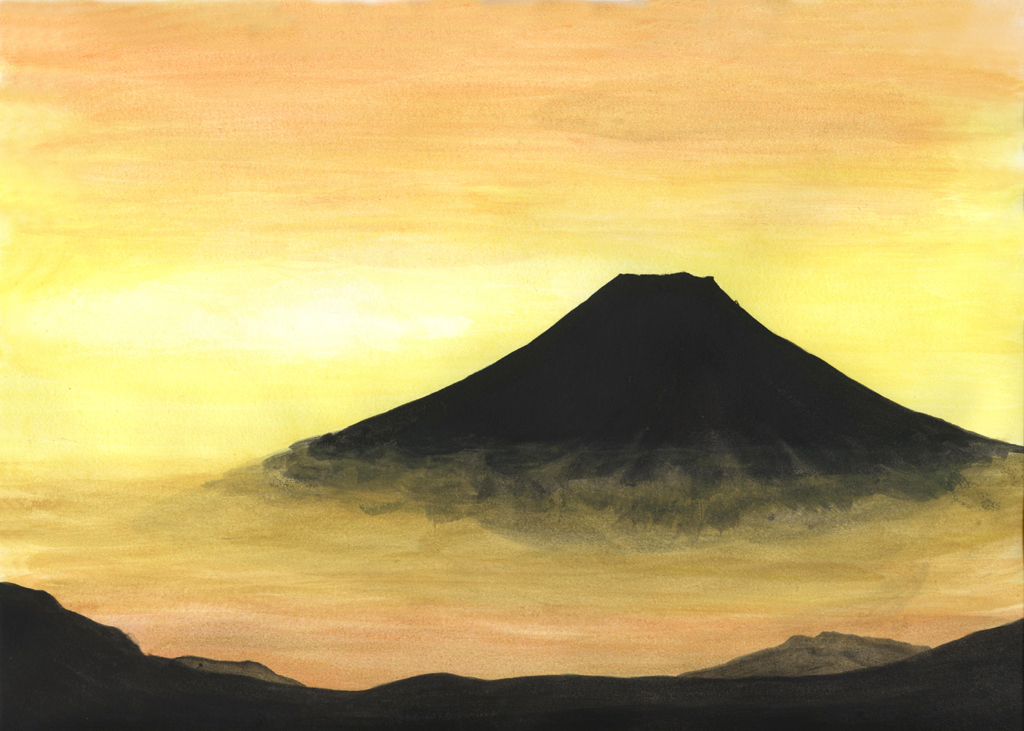 Wallpapers Art - Painting Landscapes - Misc Fujiyama dans la brume