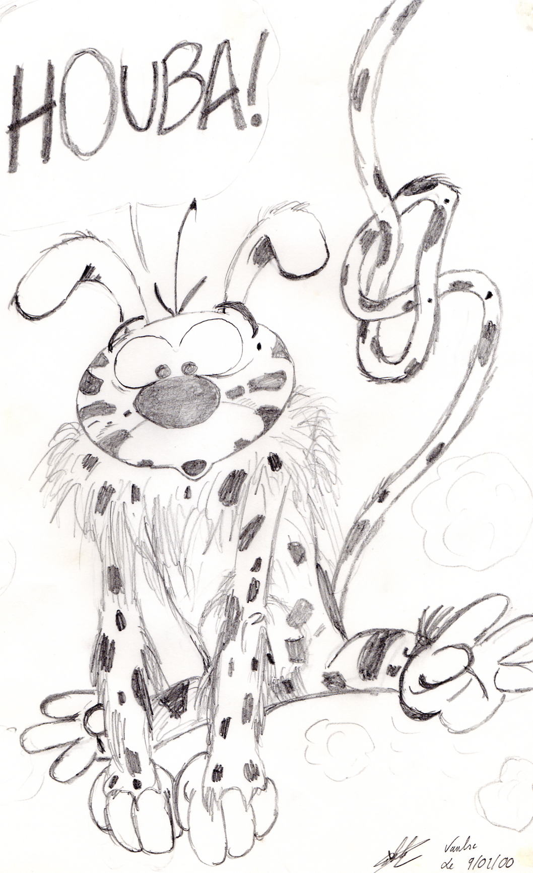 Fonds d'cran Art - Crayon BDs - Le marsupilami Houba