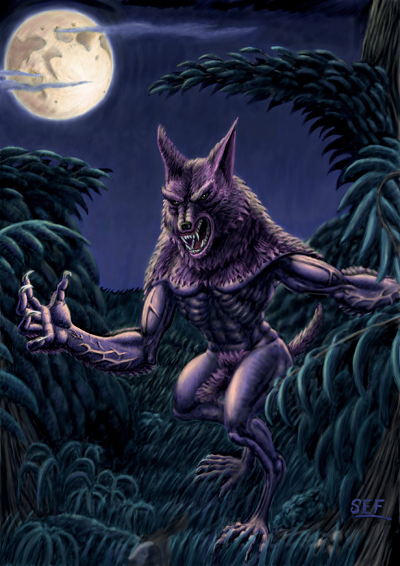 Wallpapers Art - Painting Fantasy Loup garou