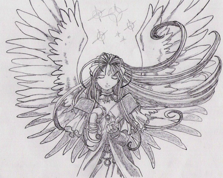 Fonds d'cran Art - Crayon Manga - Ah ! My Goddess Belldandy