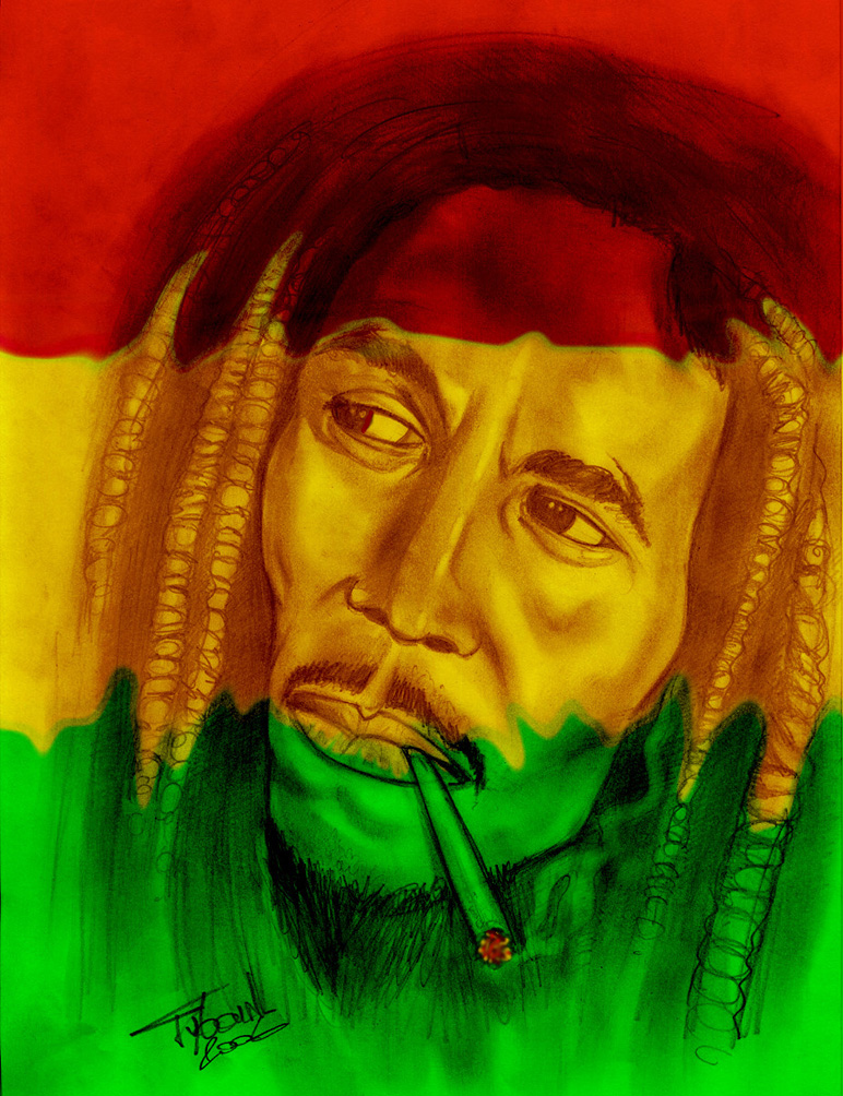 Fonds d'cran Art - Crayon Musique BoB MaRLeY