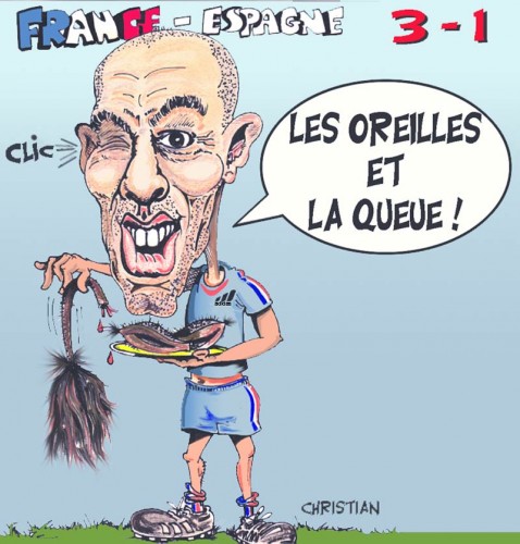 Fonds d'cran Art - Crayon BDs - Dessin d'actualit FRANCE - ESPAGNE