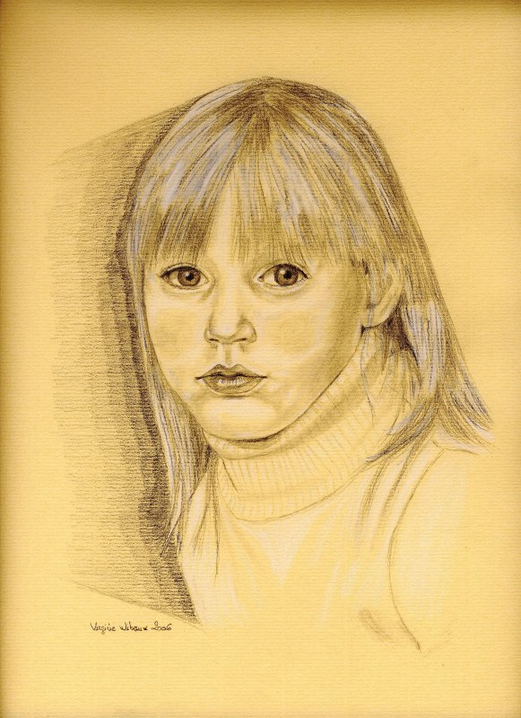 Wallpapers Art - Pencil Portraits Portrait de petite fille