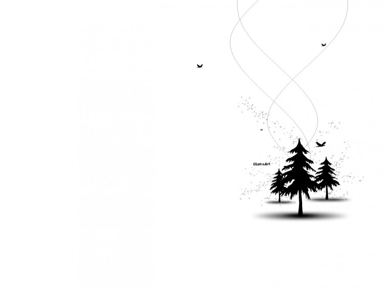 Fonds d'cran Art - Numrique Style Minimalistic Arbre