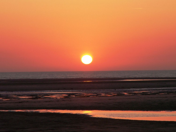 Wallpapers Nature Sunsets and sunrises coucher de soleil sur la plage de berck