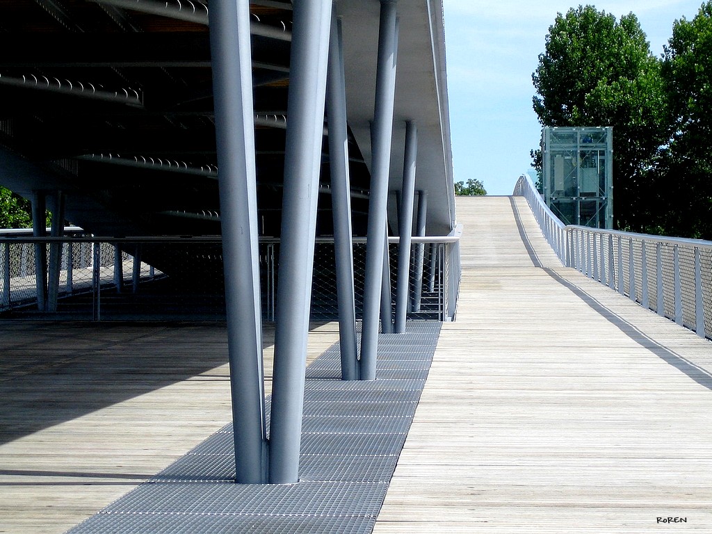 Wallpapers Constructions and architecture Bridges - Aqueduct PASSERELLE SIMONE DE BEAUVOIR (niveau bas)