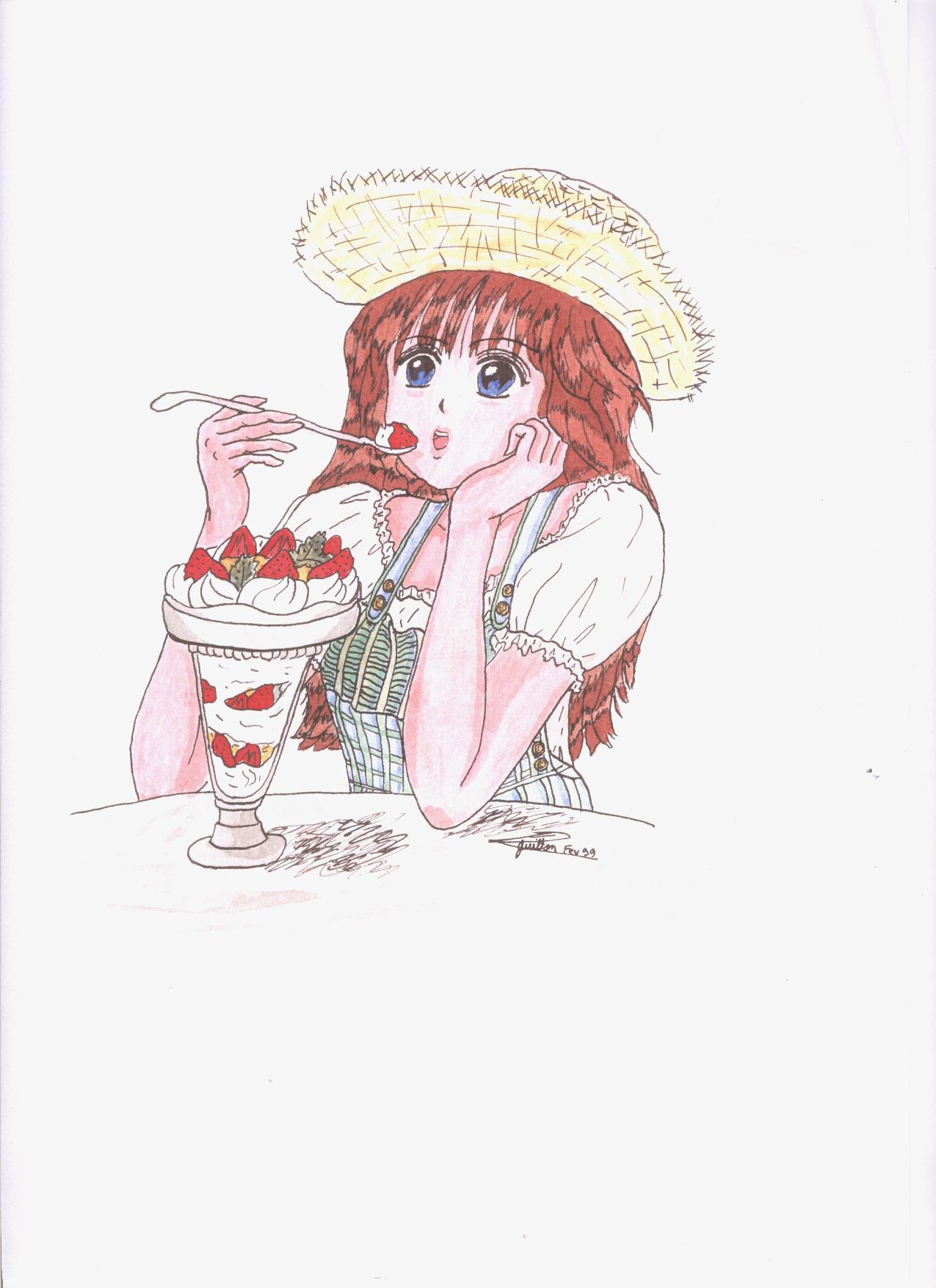 Fonds d'cran Art - Crayon Manga - Fushigi Yuugi Genbu Kaiden Miam une glace