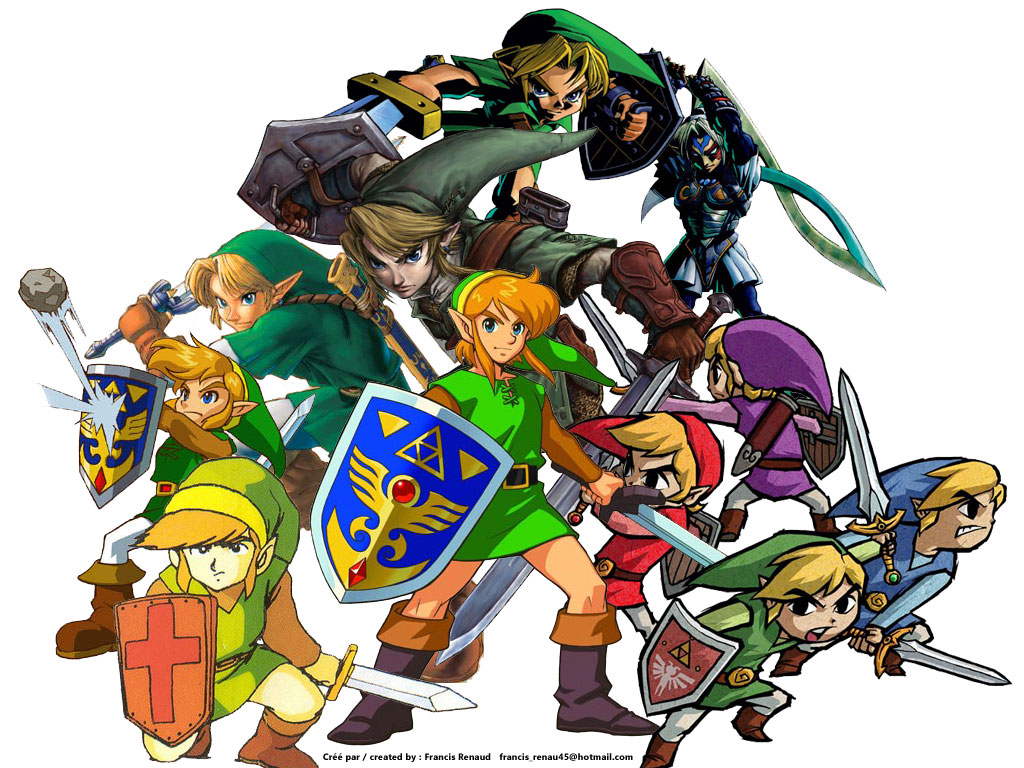 Wallpapers Video Games Zelda Link à travers les ages...