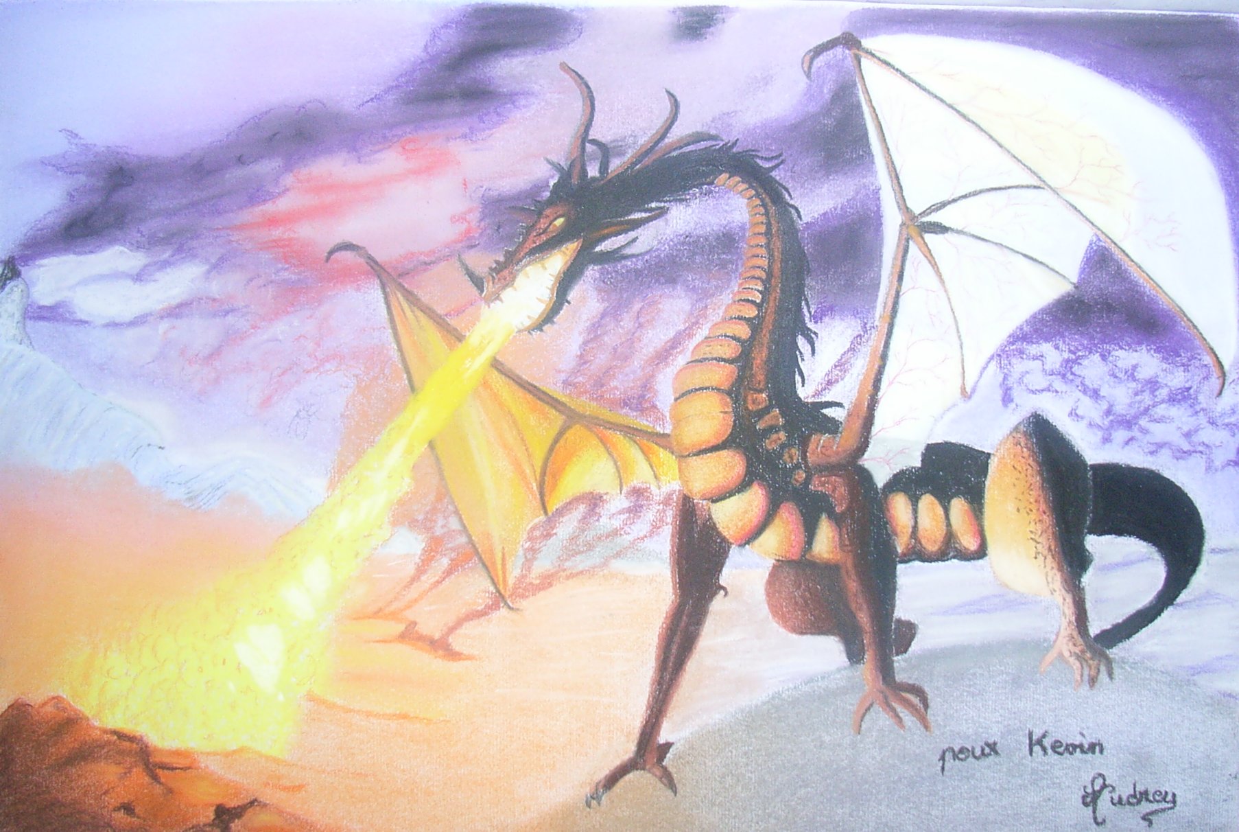 Fonds d'cran Art - Crayon Fantasy - Dragons Dragons