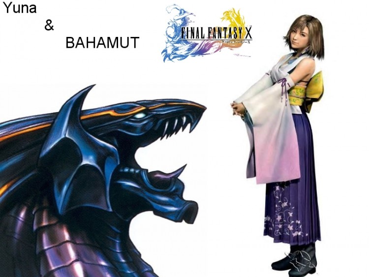 Wallpapers Video Games Final Fantasy X Yuna & Bahamut