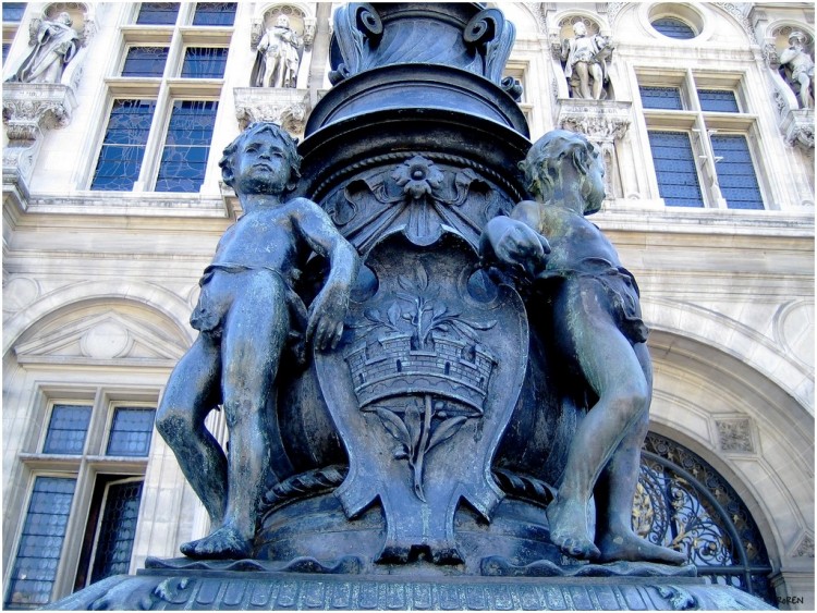 Fonds d'cran Constructions et architecture Statues - Monuments MAIRIE de PARIS (BLASON)