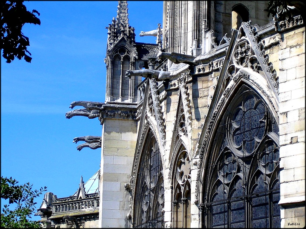 Wallpapers Constructions and architecture Religious Buildings NOTRE-DAME  (Les GARGOUILLES)