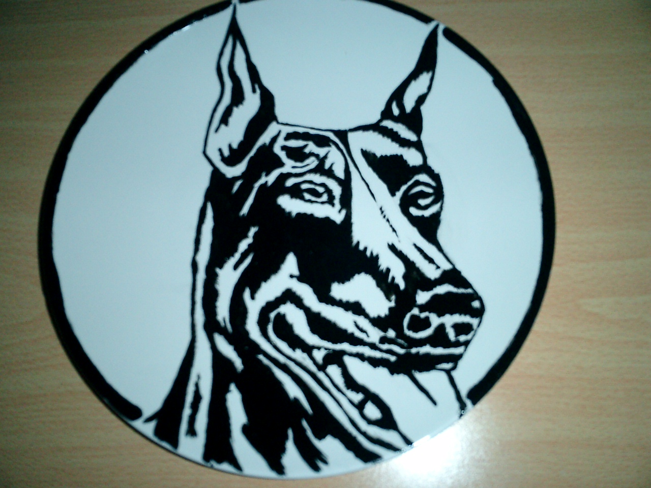 Fonds d'cran Art - Peinture Animaux dobermann