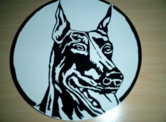 Fonds d'cran Art - Peinture dobermann