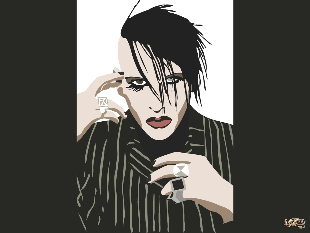 Wallpapers Digital Art Vectorial Marilyn Manson